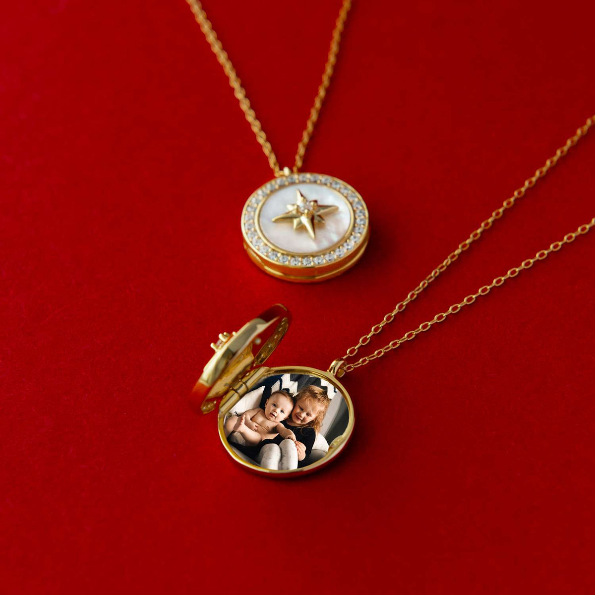 LUNA LOCKET | Two Babies | Sterling Silver - MILA CANTES