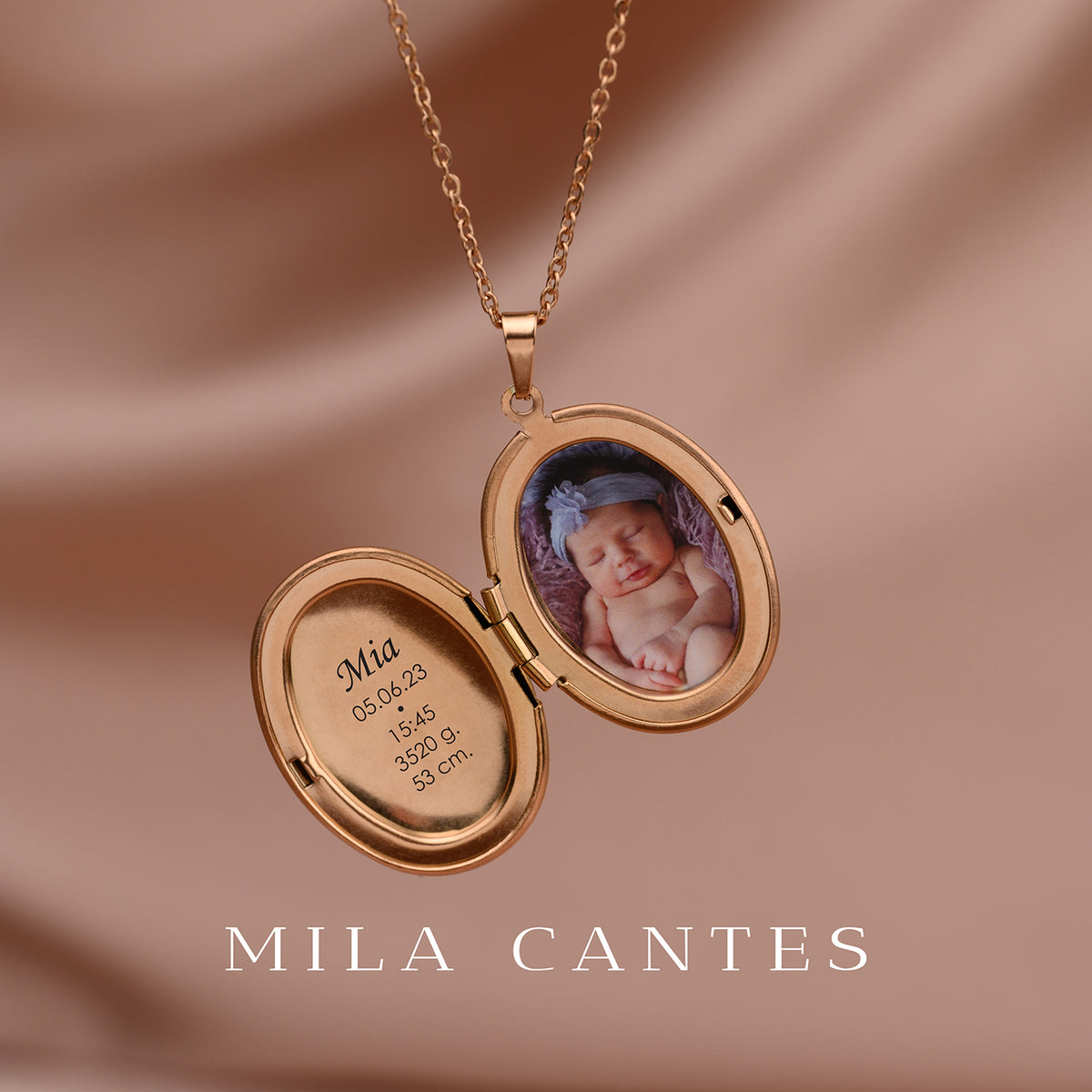OVAL LOCKET | Baby Initial - MILA CANTES